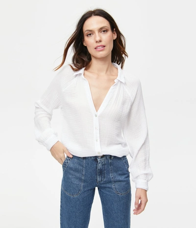 Michael Stars Joanna  Button Down Shirt In White