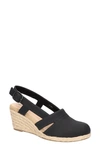 Easy Street Women's Stargaze Espadrille Slingback Wedges In Black