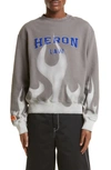HERON PRESTON HERON LAW FLAMES GRAPHIC SWEATSHIRT
