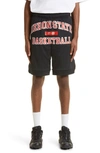 Heron Preston Heron State Mesh Basketball Shorts In Black Red