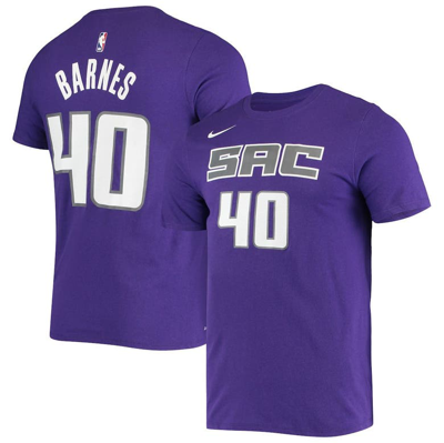 NIKE NIKE HARRISON BARNES PURPLE SACRAMENTO KINGS NAME & NUMBER PERFORMANCE T-SHIRT