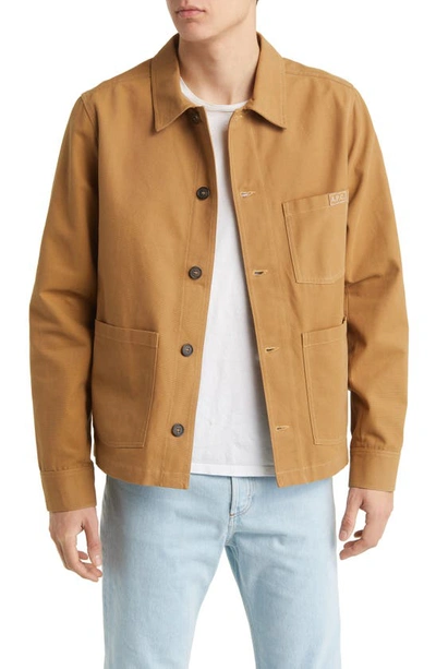 Apc Work Jacket In Caf Caramel