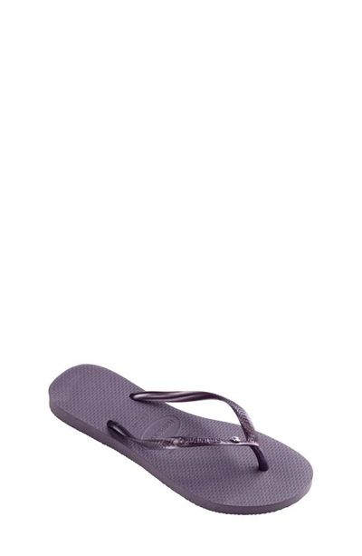 Havaianas Slim Crystal Ii Flip Flop In Purple