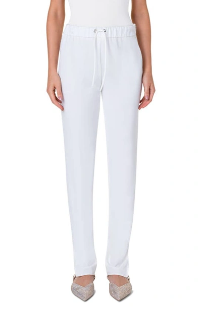 Akris Punto Mike Fluid Drawstring-waist Trousers In Cream