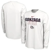 NIKE WHITE GONZAGA BULLDOGS 2023 ON COURT BENCH LONG SLEEVE T-SHIRT