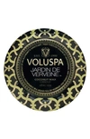 Voluspa Jardin De Verveine Mini Tin Candle In Black Tones