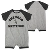 OUTERSTUFF INFANT  HEATHER GRAY CHICAGO WHITE SOX EXTRA BASE HIT RAGLAN FULL-SNAP ROMPER