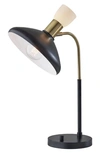 Adesso Lighting Patrick Desk Lamp In Black W/ Brass Accents
