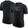 Nike Brooklyn Nets Courtside  Men's Nba Max90 T-shirt In Heather Black
