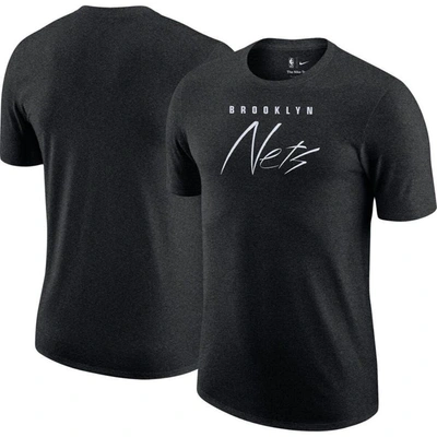 Nike Brooklyn Nets Courtside  Men's Nba Max90 T-shirt In Heather Black