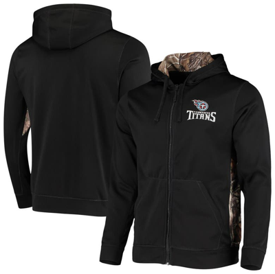 Dunbrooke Men's  Black, Realtree Camo Tennessee Titans Decoy Tech Fleece Full-zip Hoodie In Black,realtree Camo