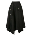 LOEWE Black Buttoned Skirt,345186280489153498