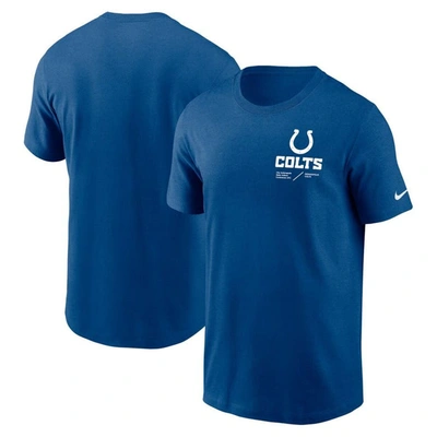 Nike Men's Dri-fit Lockup Team Issue (nfl Indianapolis Colts) T-shirt In Royal