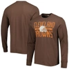 47 '47 BROWN CLEVELAND BROWNS BRAND WIDE OUT FRANKLIN LONG SLEEVE T-SHIRT