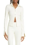 Off-white Sleek Long-sleeved Shirt In White