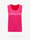 Moncler Logo-print Cotton-blend Tank Top In Purple