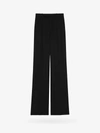 Saint Laurent Silk Single Pleated Pants In Black