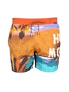 Etro Men Boxer Swimsuit With Print In Multicolor