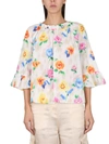 BOUTIQUE MOSCHINO BOUTIQUE MOSCHINO FLOWER CHINE' BLOUSE