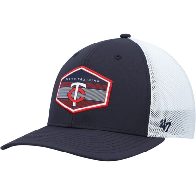 47 ' Navy/white Minnesota Twins Spring Training Burgess Trucker Adjustable Hat