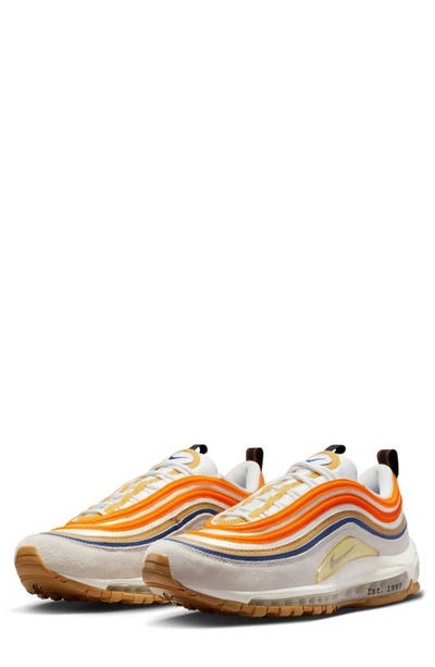 Nike White & Orange Air Max 97 Se Sneakers In Summit White/black/safety Orange