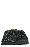 Bottega Veneta Teen Jodie Intrecciato Leather Pouch In 3002 Dark Green-m Brass