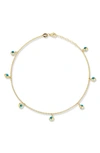 EMBER FINE JEWELRY 14K YELLOW GOLD EVIL EYE ANKLET