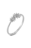 EMBER FINE JEWELRY EMBER FINE JEWELRY 14K WHITE GOLD & DIAMOND FLOWER RING