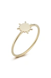 Ember Fine Jewelry 14k Yellow Gold Sun Ring In Gold