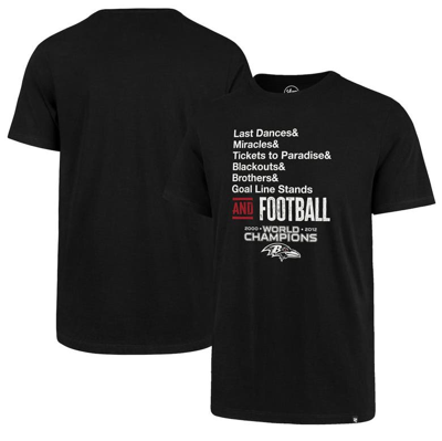 47 ' Black Baltimore Ravens Super Bowl Xlvii Championship Reunion T-shirt