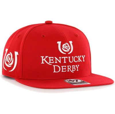 47 ' Red Kentucky Derby Sure Shot Captain Snapback Hat