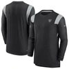 NIKE NIKE BLACK LAS VEGAS RAIDERS SIDELINE TONAL LOGO PERFORMANCE PLAYER LONG SLEEVE T-SHIRT