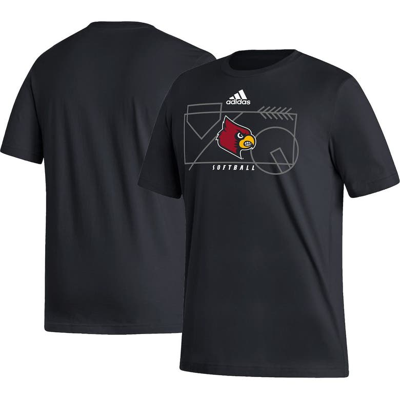 Adidas Originals Adidas Black Louisville Cardinals Locker Lines Softball Fresh T-shirt