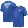 COLUMBIA COLUMBIA ROYAL KENTUCKY WILDCATS TERMINAL TACKLE OMNI-SHADE T-SHIRT