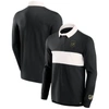 Fanatics Branded Black Lafc Penalty Kick Long Sleeve Polo In Black