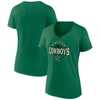 Fanatics Women's  Green Dallas Cowboys Lucky Celtic V-neck T-shirt In Green