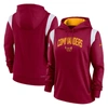 NIKE NIKE BURGUNDY WASHINGTON COMMANDERS SIDELINE STACK PERFORMANCE PULLOVER HOODIE