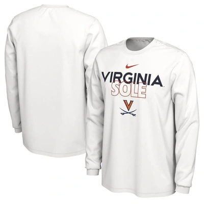 Nike White Virginia Cavaliers On Court Long Sleeve T-shirt