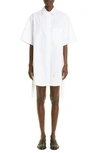 Thom Browne Long Sleeve Oxford Shirtdress In White