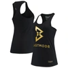 Mitchell & Ness Women's  Black Beast Mode Collegiate Logo Racerback Scoop Neck Tank Top In Black