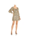 Faithfull The Brand Ira Womens Floral Smocked Mini Dress In Yellow