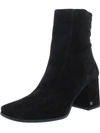 Sam Edelman Ivette Womens Suede Square Toe Ankle Boots In Black