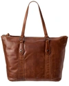 Frye Melissa Patchwork Zip Shopper Tote Bag In Brown