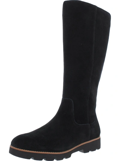 Vionic Gwen Womens Suede Water Repellent Knee-high Boots In Black