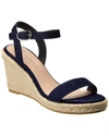 STUART WEITZMAN TEDDI SUEDE WEDGE SANDAL