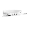 RASTACLAT ORIGINAL HAND ASSEMBLED WHITE POSITIVE VIBES ADJUSTABLE SINGLE LACE BRACELET