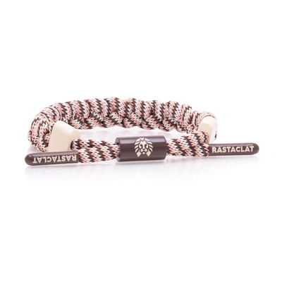 Rastaclat Original Hand Braided At Speed Adjustable Bracelet In Silver