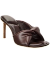 Jacquemus Les Mules Bagnu Twisted Lambskin Sandals In Brown