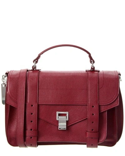 Proenza Schouler Ps1 Tiny Leather Satchel Bag In Red