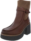 Sam Edelman Sidney Womens Leather Australian Wool Mid-calf Boots In Multi
